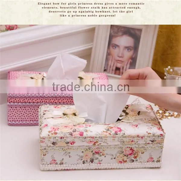 Luxurious table decoration fabric napkin paper box