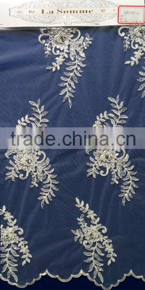 Hot sell new fashion lace fabric for wedding dress
