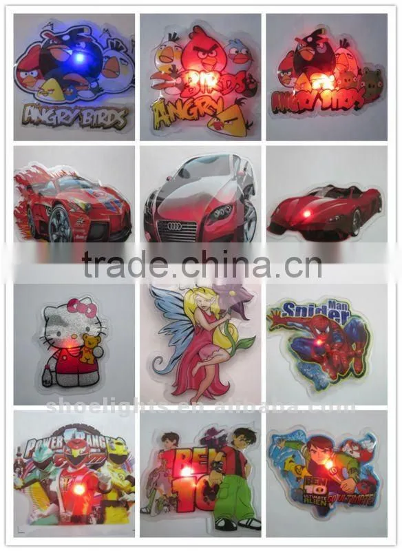 cartoon led pvc patch colorful light up T-shirt