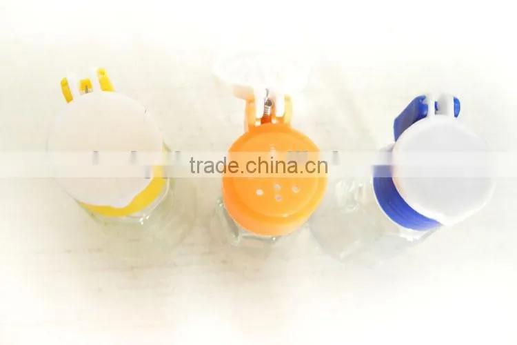 pagoda shape glass herb bottle with snap-lids cover