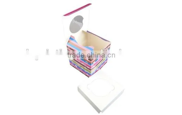 cake pop box with window/ cake pop packaging box with ribbon