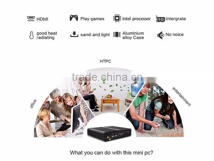 Intel core i7 4500u mini pc dual lan fanless desktop