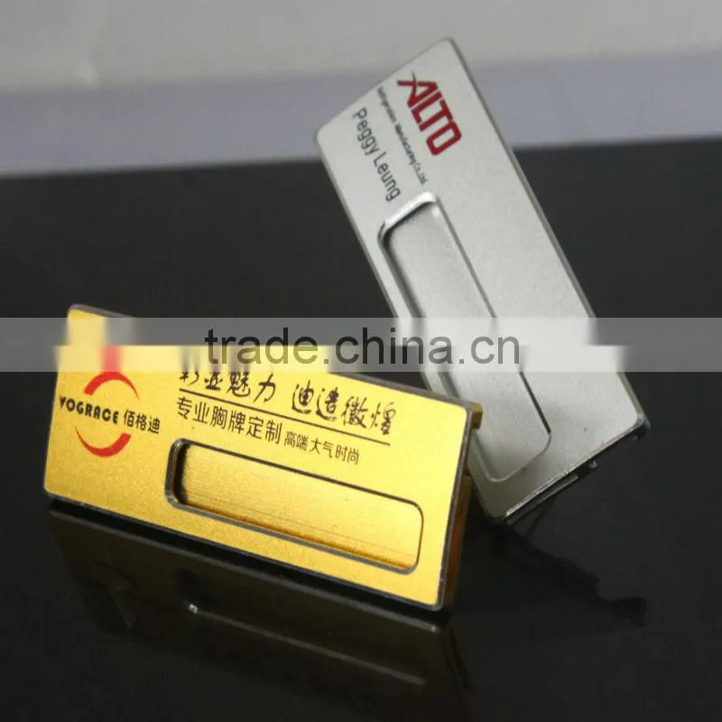metal aluminum alloy nameplate, name tag, name badge