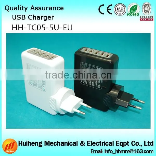 CE,FCC,RoHS 5 port usb wall charger,5 usb charger