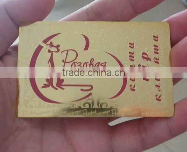 High Quality Golden Metal Card for Loyalty