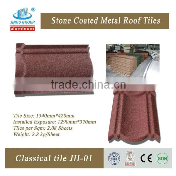Low maintenance stone covered metal roof