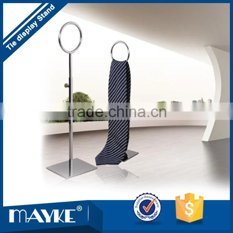 Factory direct supply for shopwindow with Round Metal Electroplating Man's Tie display stand