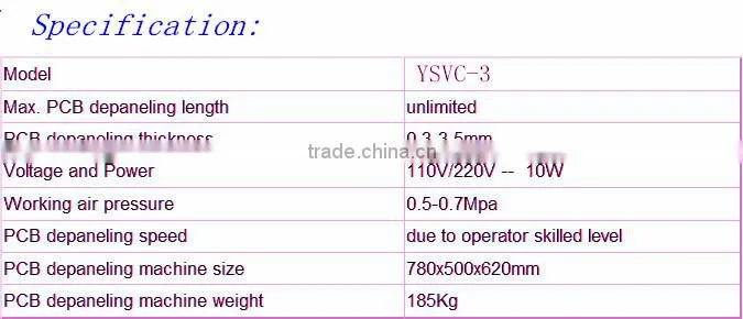 LED PCB V Score cutter -YSVC-3