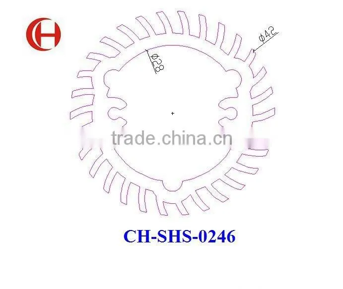 100W aluminum extruded led street housing light heat sink