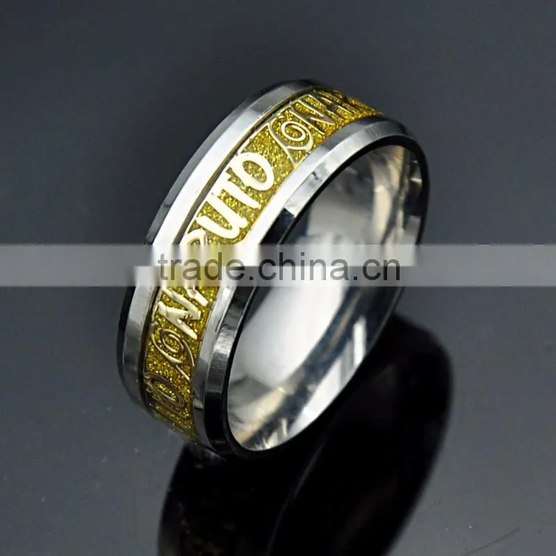Hot Selling Stainless Steel Silver Latest Wedding Ring Designs Shiny Unisex Jewelry
