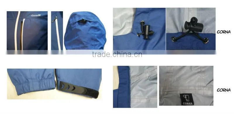 3 layer Polyester fabric Lightweight Mens Trekking jacket