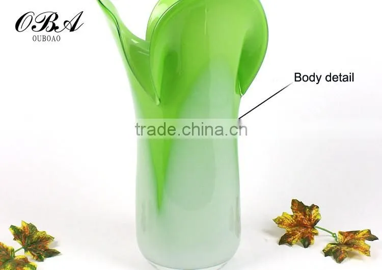 Modern creative cabbage shape handmade vase glass vase for desktop decoration
