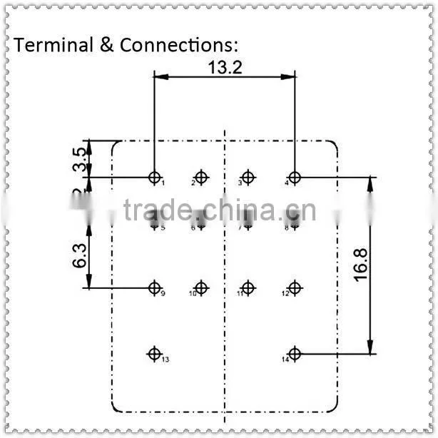 high temperature resistance 3A 14 pins relay base/relay socket/SY4/PYF14A-A