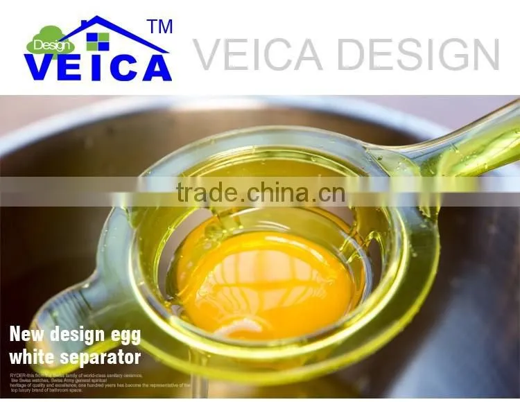 New design high-quality colorful silicon egg tool egg white separater egg yolk separator separates spoon