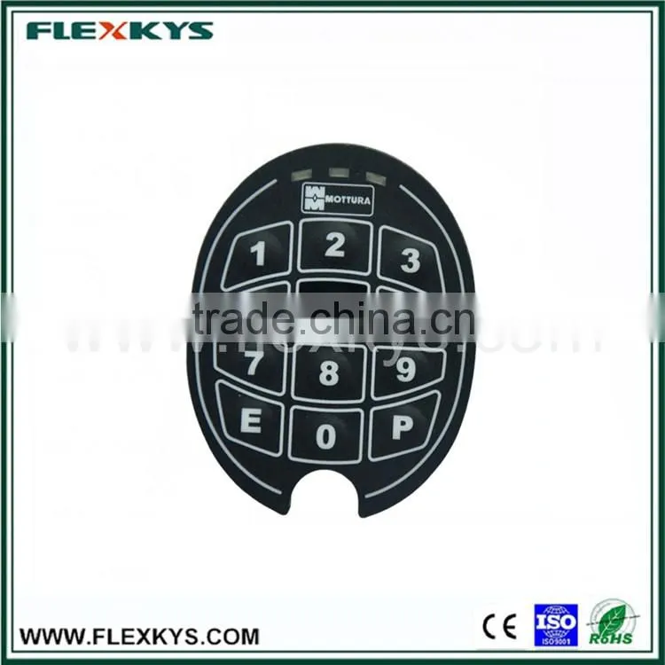 Hot selling embossed keys tactile LED membrane switch with PCB