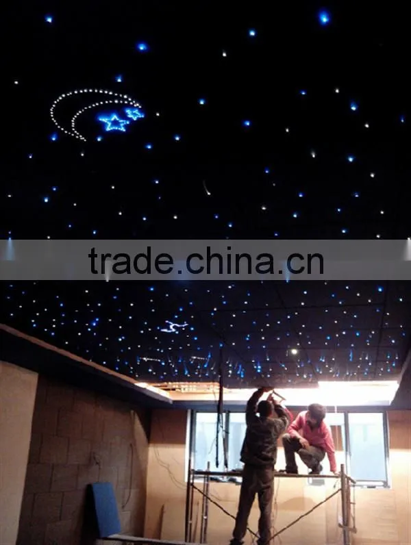 Fiber optic kits for ceiling decoration, fiber optic ceiling star lights for pool black fiber optic