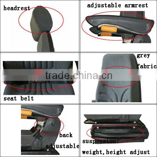 Luxury Grammer style bus seat with fabric or PVC cover(YS18)