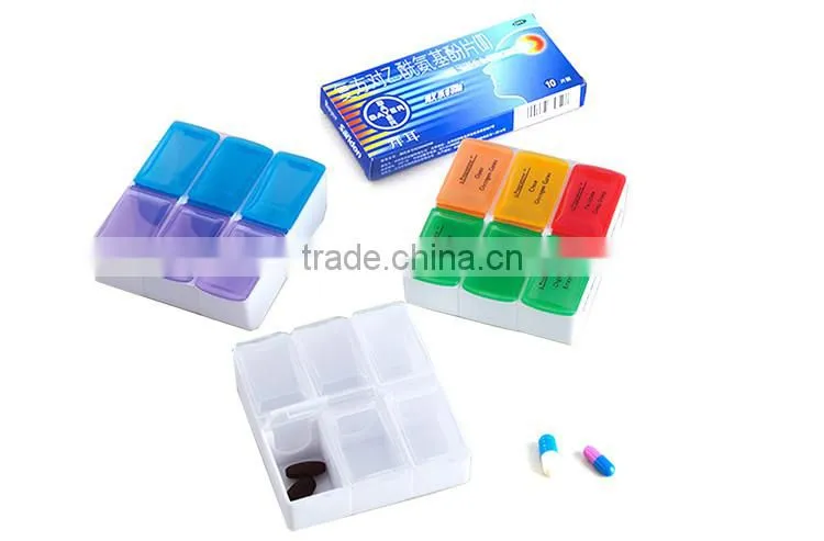 New design easy open detachable weekly pill box case