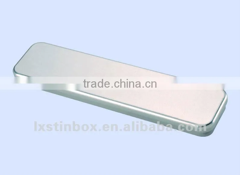 plain with PVC lid rectangular tin box with window