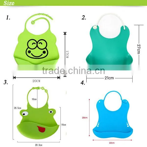 2017 latest hot sale baby product waterproof soft touch non-toxic for baby crumb catcher silicone kids bids with pocket