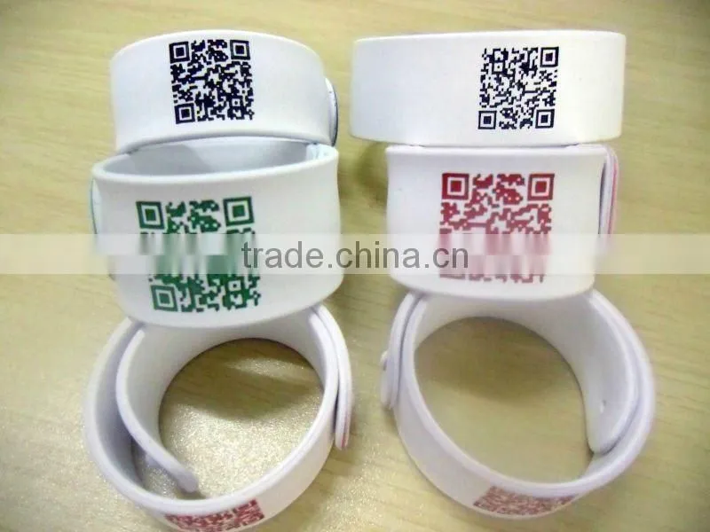 custom silicone qr band laser silicone id bracelet qr