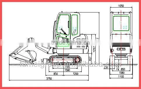 CE certificate crawler excavator 18-7B