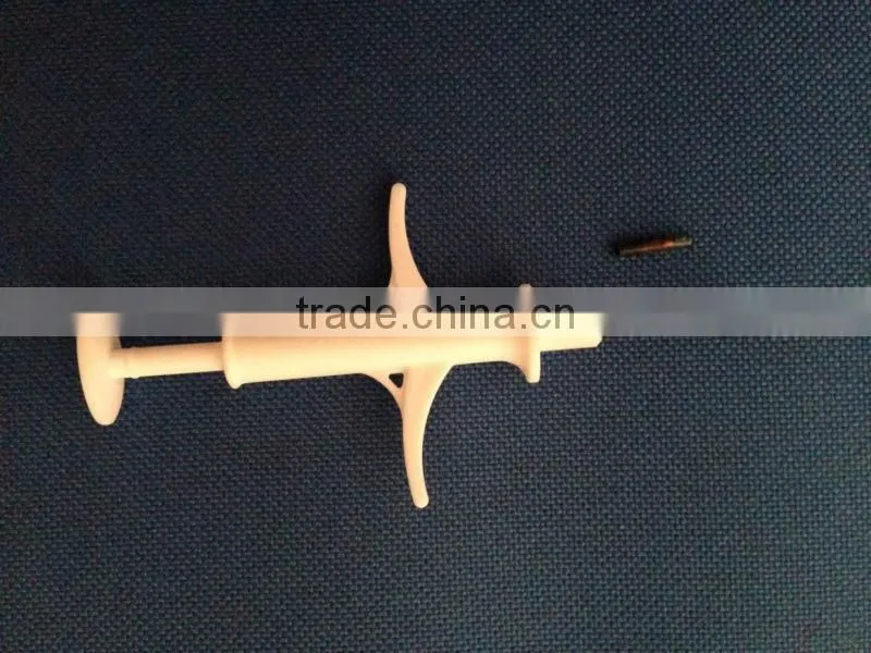 syringe for animal with RFID animal glass tag