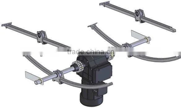rack and pinion shading system gear motor
