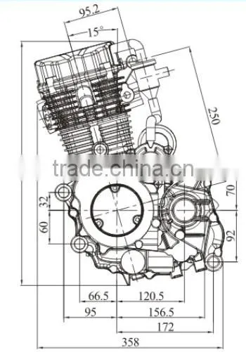 2014 most cost effective water cooled 250cc Zongshen tricycle engine