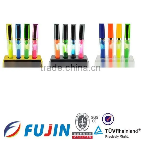 4 in 1 highligher set with sliver base for promotion/Office four color pen/uv highlighter pen