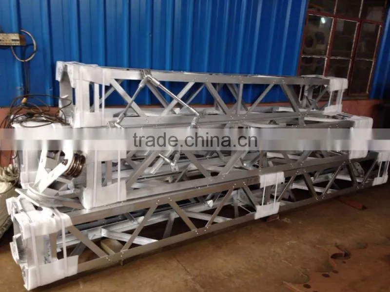 High strength Aluminum Alloy Inner Suspended Lattice gin pole For Erection Tower