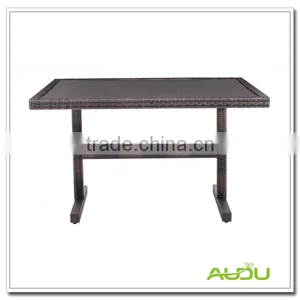 Stainless Steel Dining Table,Rectangle Shape Rattan Dining Table