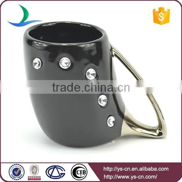 Silver electroplate ceramic turkish tea set with acrylic stone