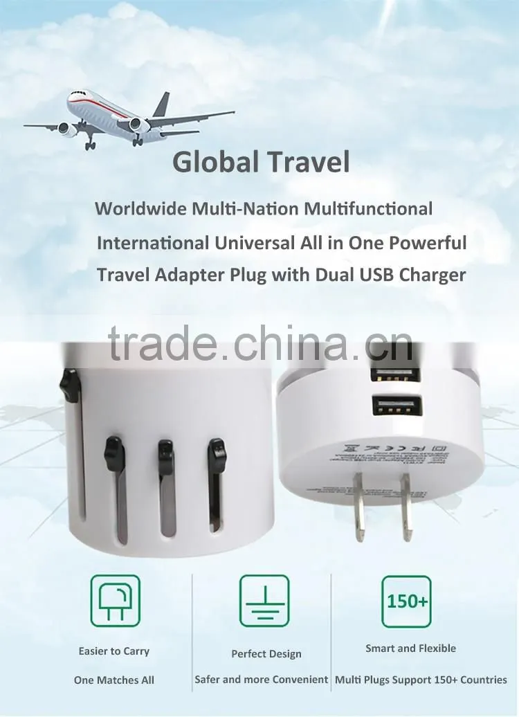 SYW-11 wedding door gift new idea multifunctional all in one USB travel adapter adaptor plugs