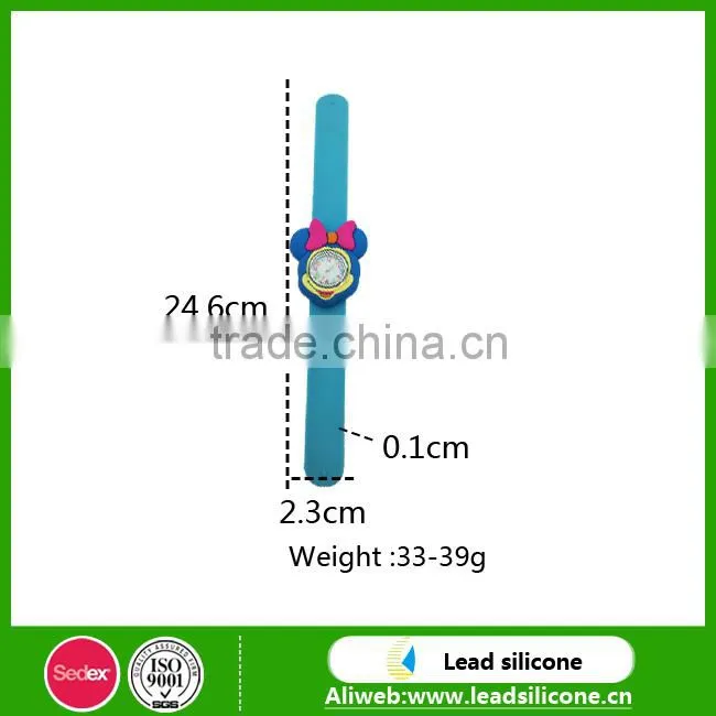 Different Cartoon Shape Silicone Children Slap Watch Silicone Children Slap Watch