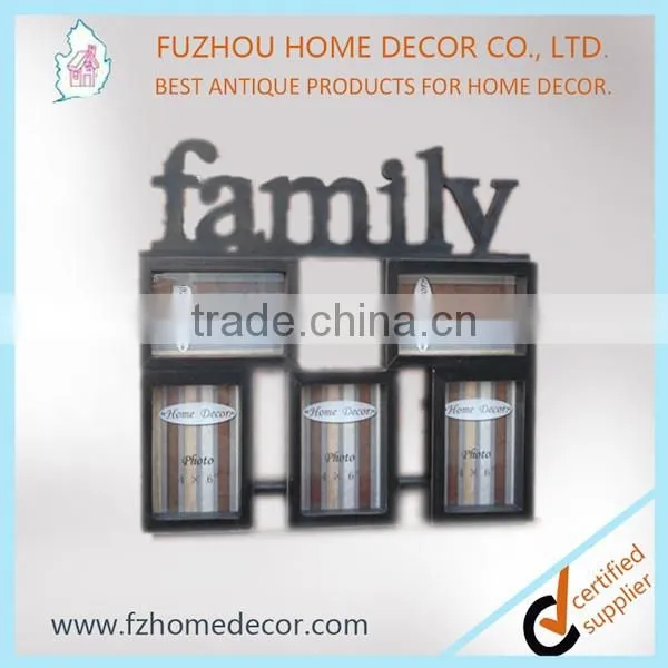 Family 5 in 1 wood collage photo frames with words