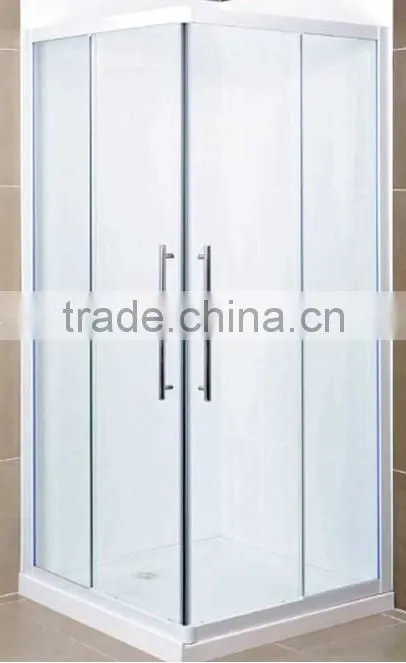 Free standing shower enclosure,double glass sliding door