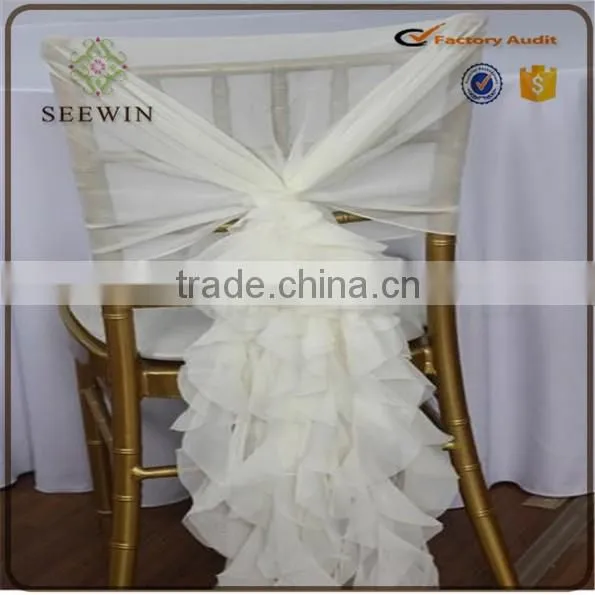 Cheap plain standard size white chair cover