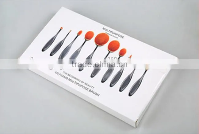 fashionable 10pcs makeup brush toothbrush foundation brush cosmetic tool 2016