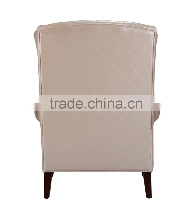 European style hotel leather leisure sofa chair