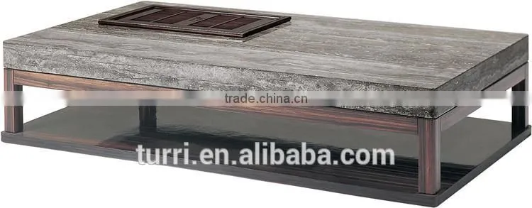 Unique Design Iran luxury marble wooden coffee table