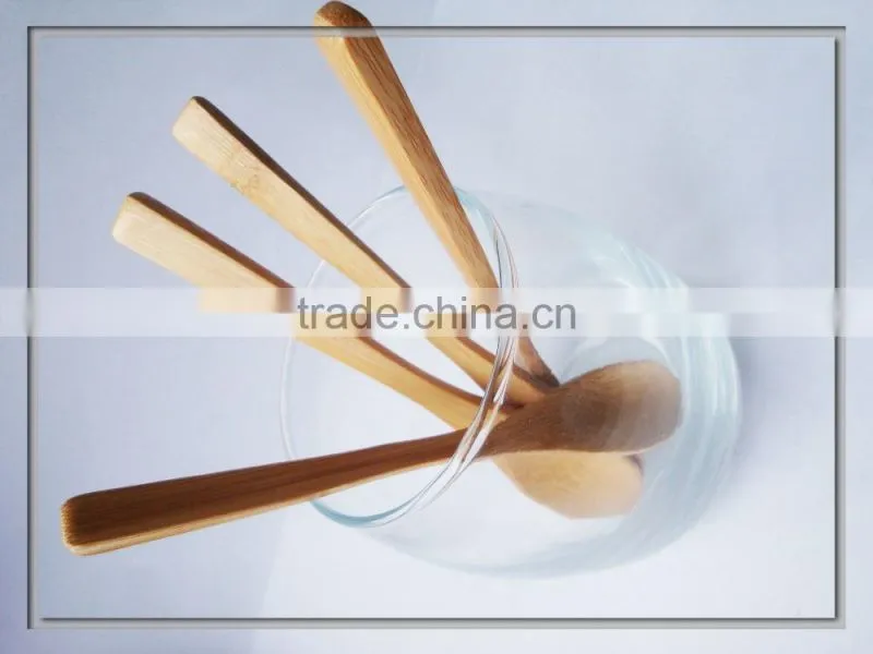 Teaspoon wooden ice cream oval spoon family tableware
