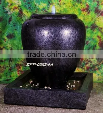 big size pot shape fiber glass water fountain