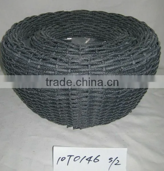 ball shape pe rattan woven planter with pvc linner