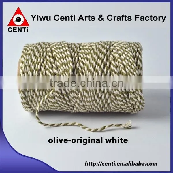 100% double colored natural cotton baker twine , twine baker , baker string