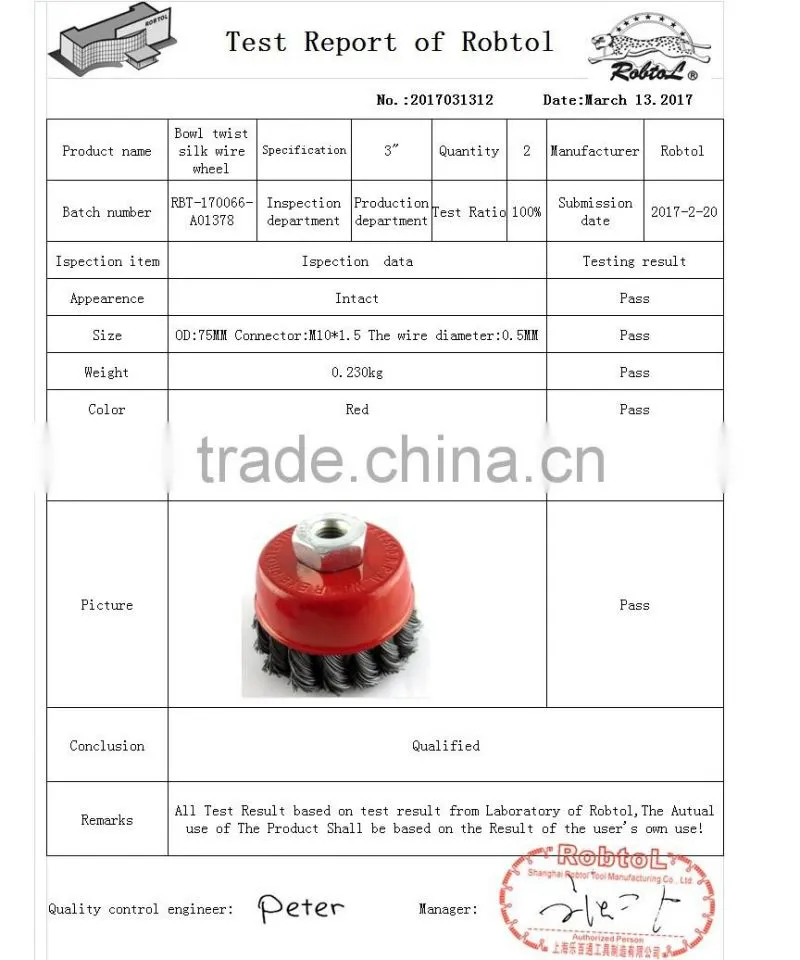 5" steel wire cup brush wheel twist knot crimped bowl disc abrasive M14 round grinding cheaning brush