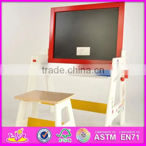 2015 New wooden draw table for kids,stable wooden draw table set for children,educational wooden draw table toy W08G126-x