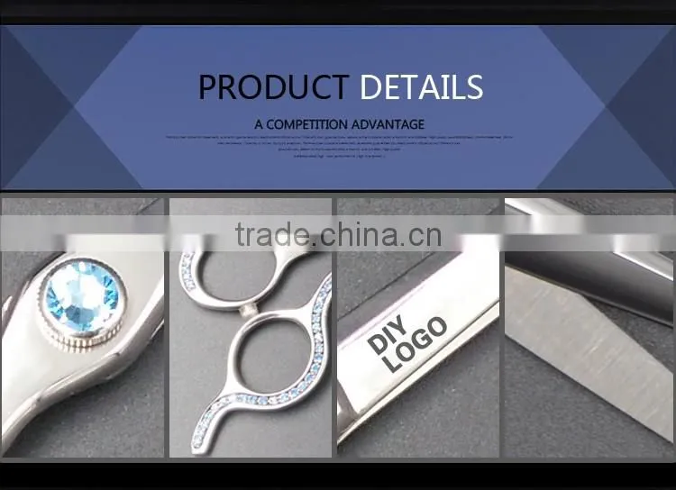 QJ-HS104 Customized Japanese Steel Slim Blade Hair Scissors Set For Professional Hair Cutting Scissors