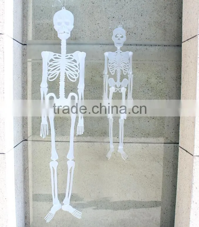 Halloween decorative glow plastic human skeleton