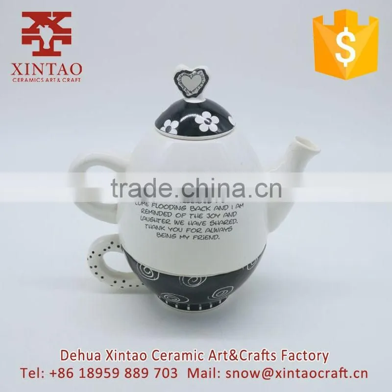 Dehua factory supply cheap egg shape ceramic glazed tea pot